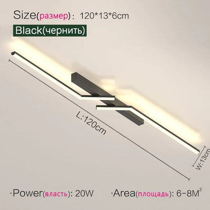 DecorBites™ LED Strip Ceiling Lights: Modern Minimalist Corridor & Balcony Lighting