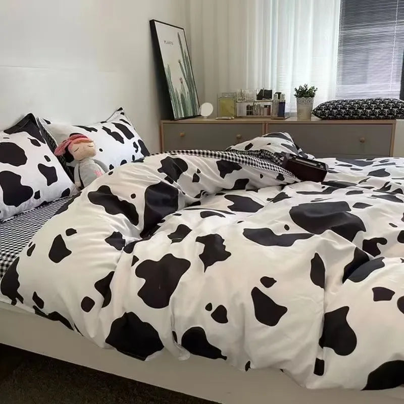 DecorBites™ Checkerboard Pattern Duvet Cover Set - Stylish and Cozy Bedding Kit for Bedroom