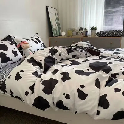 DecorBites™ Checkerboard Pattern Duvet Cover Set - Stylish and Cozy Bedding Kit for Bedroom