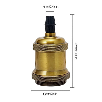 Decorbites™ E27 Vintage Kupfer Chrom Messing Lampensockel Aluminium Lampenfassung