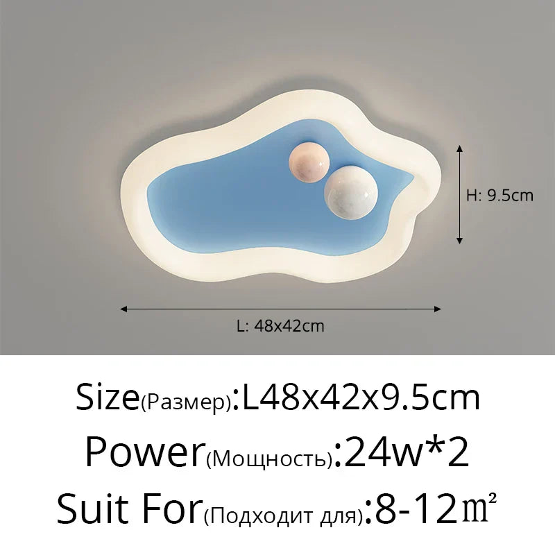 ديكور بايتس™ مصابيح سقف غرفة الأطفال باللون الوردي والأزرق مصباح حديث للأطفال لديكور المنزل