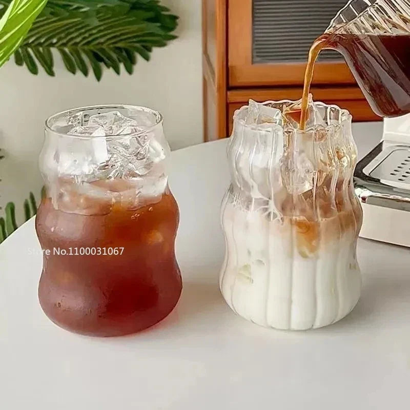 Glass Stripe Drinkware Cup