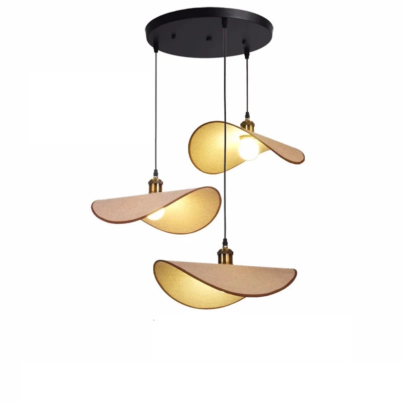 DecorBites™ Hat Pendant Light: Retro Minimalist E27 LED Hanging Lamp for Dining Room