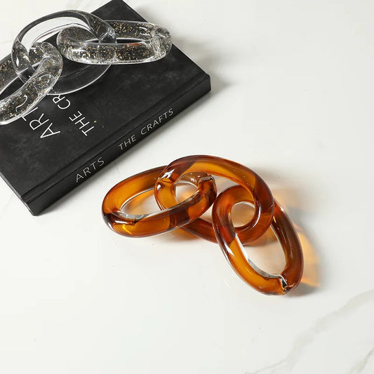 DecorBites™ Colorful Geometric Ring Decor - Glass Handicrafts Home Accessories