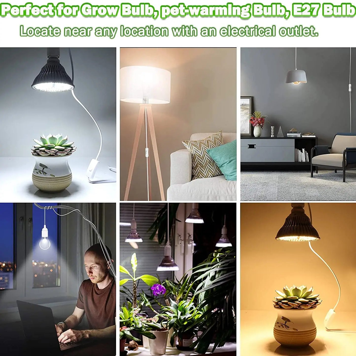 DecorBites™ Decorative Lamp Cord with Dimmer Switch and E14 E27 Socket