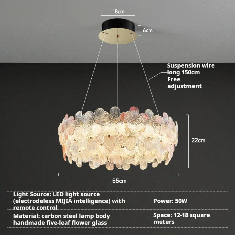 DecorBites™ Crystal Chandelier Ceiling Light for Living Room Bedroom Restaurant Hotel and Villa