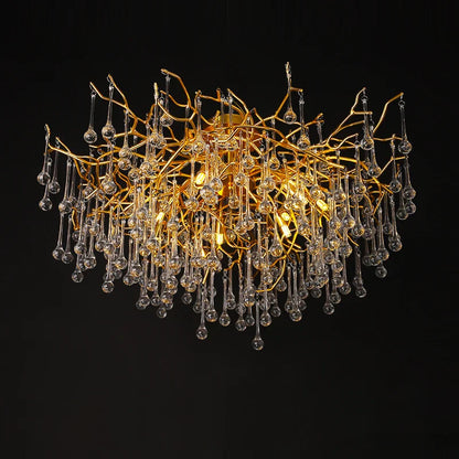 DecorBites™ Gold Tree Branch Chandelier for Dining Room