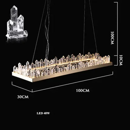 ثريا Arrow Crystal LED من DecorBites™: إضاءة منزلية عصرية لغرفة المعيشة وطاولة الطعام وغرفة النوم