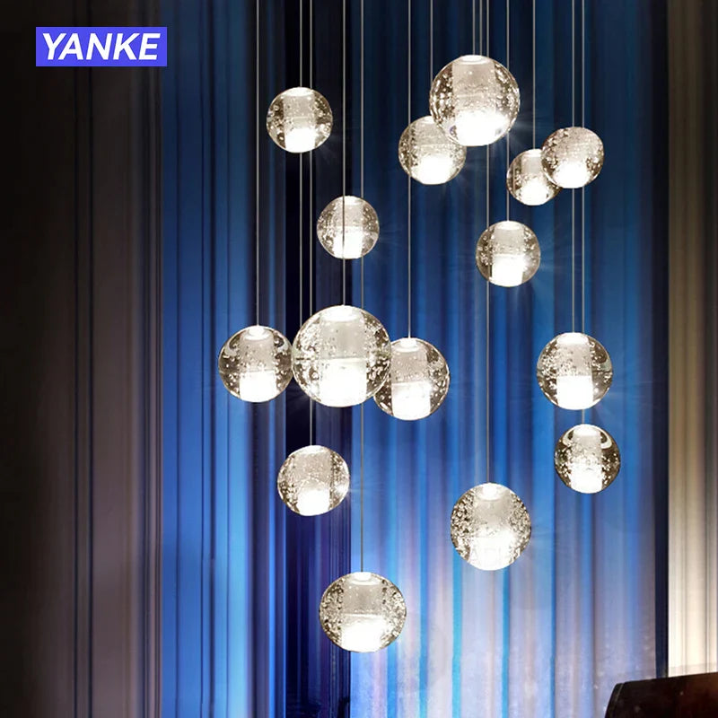 DecorBites™ Crystal Bubble Ball Pendant Light for Home Decor and Hospitality Spaces