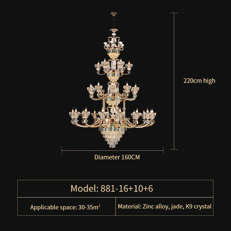 DecorBites™ Crystal Dining Room Chandelier: Elegant European Style Living Room Lamp, Bedroom Decor