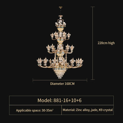 DecorBites™ Crystal Dining Room Chandelier: Elegant European Style Living Room Lamp, Bedroom Decor