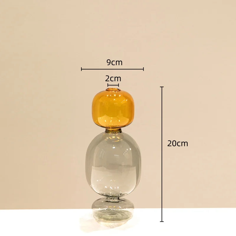 DecorBites™ Double Glazing Stained Glass Vase Hydroponic Terrarium Home Decor Floral Arrangement