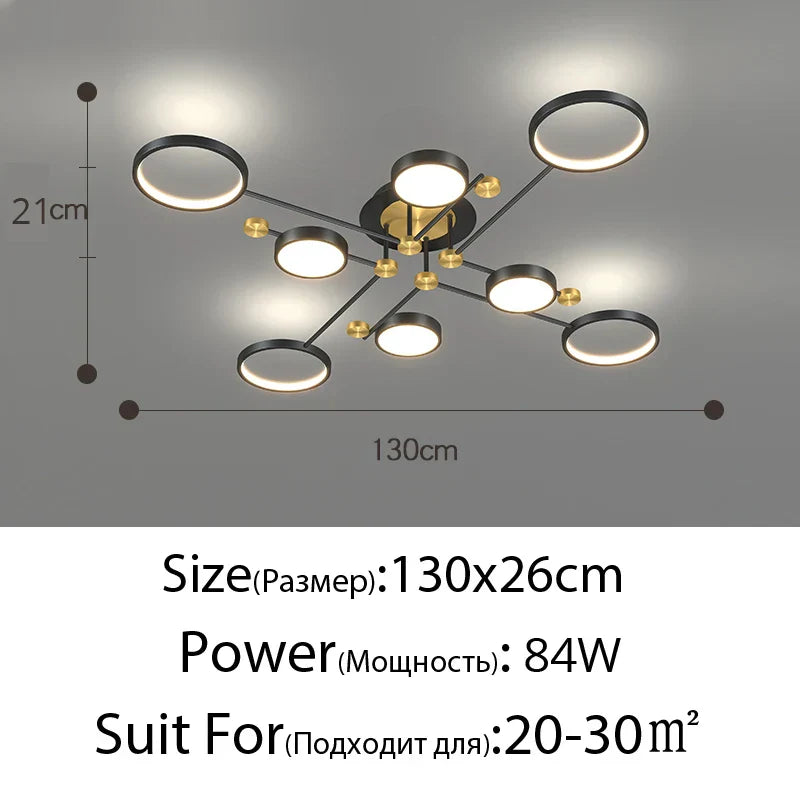 Decorbites™ Goldrahmen-LED-Kronleuchter: Moderne Beleuchtung für Wohnzimmer, Schlafzimmer – Innenleuchte & Lüster