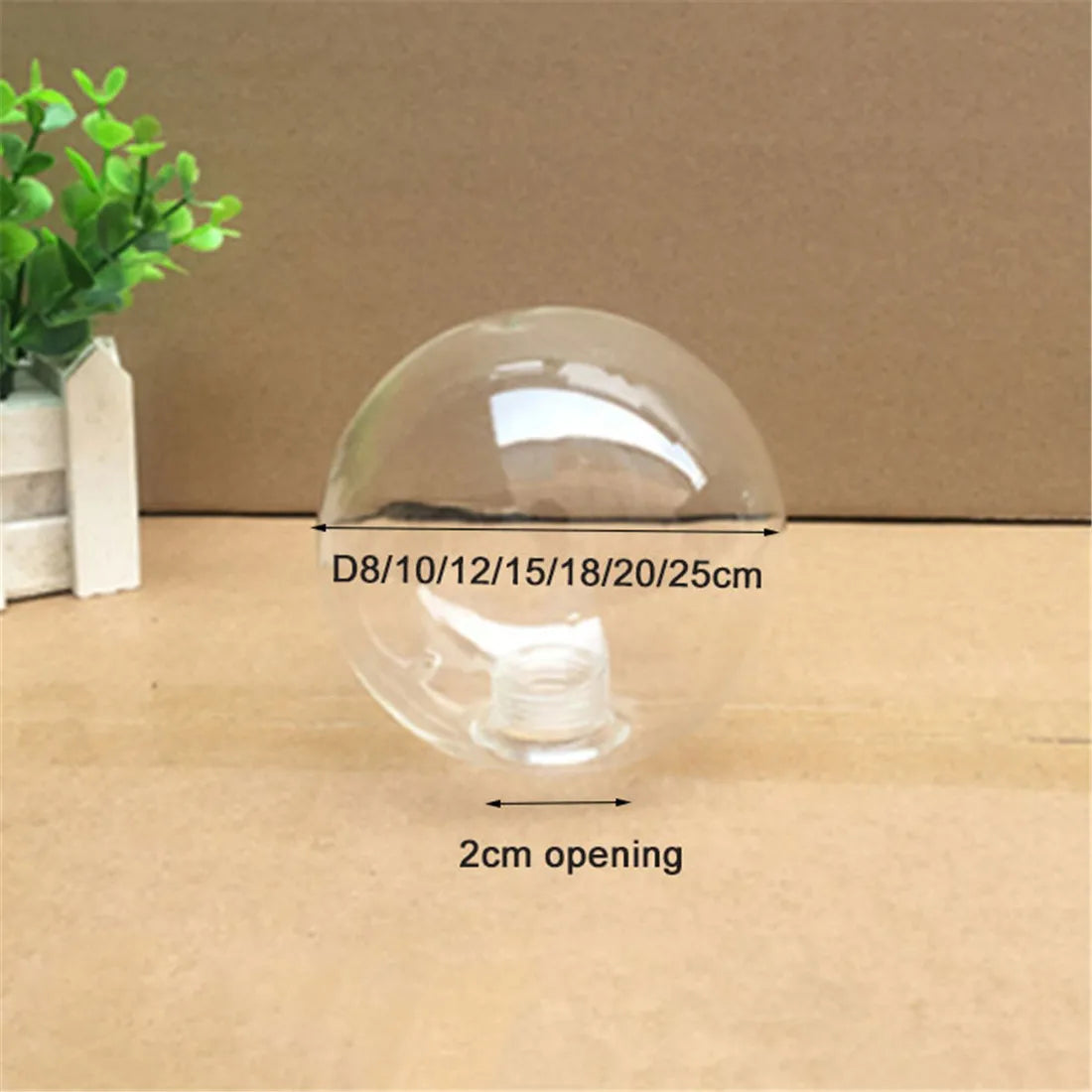 DecorBites™ Glass Shade Cover Replacement with 2cm Fitter Opening for Globe D8cm-D25cm Sizes