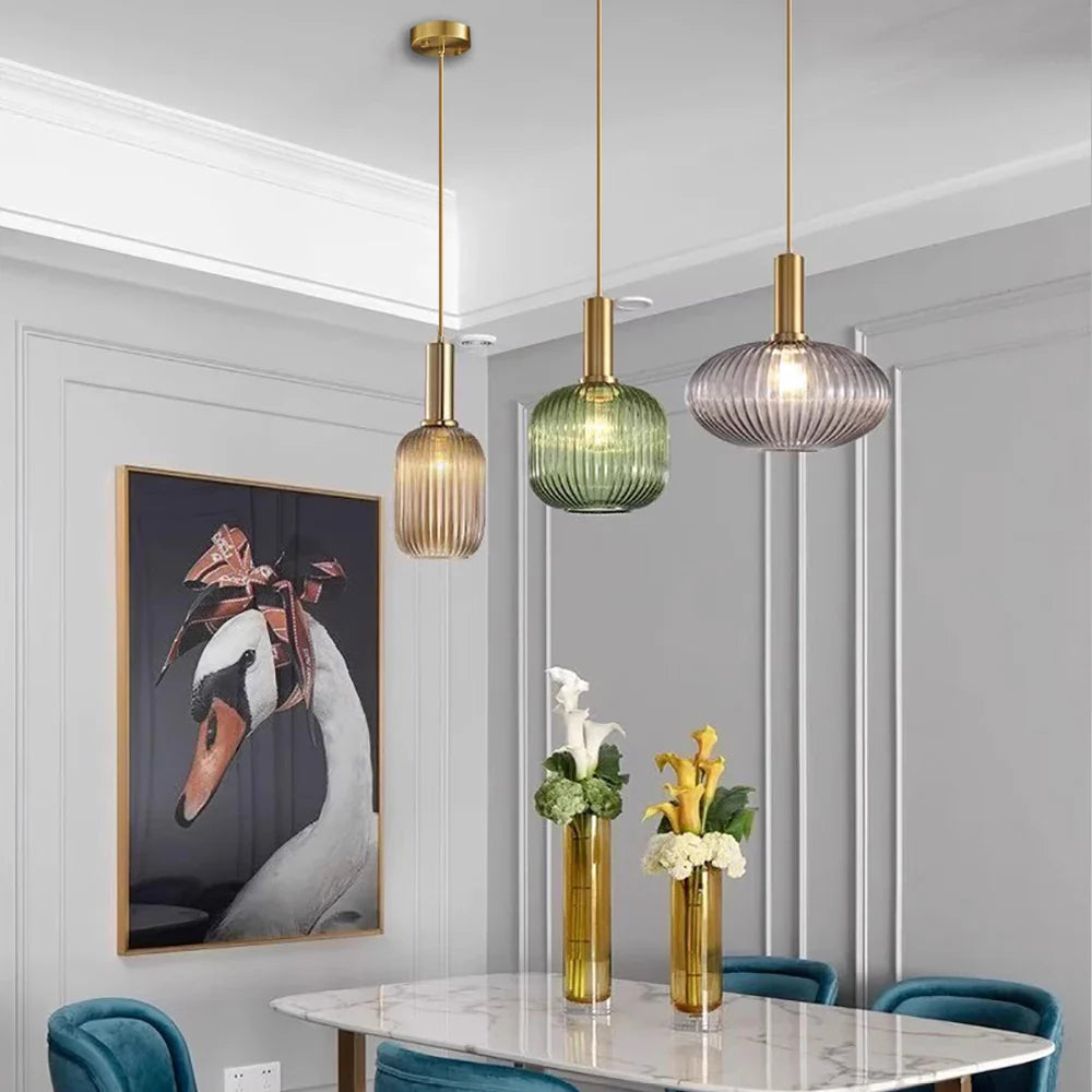 Nordic Japanese Glass Pendant Light