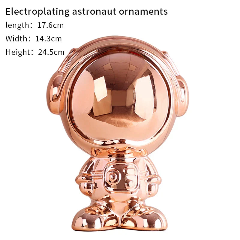DecorBites™ Astronaut Statue Spaceman Sculpture Modern Desktop Decor Figurine Handicraft Gift