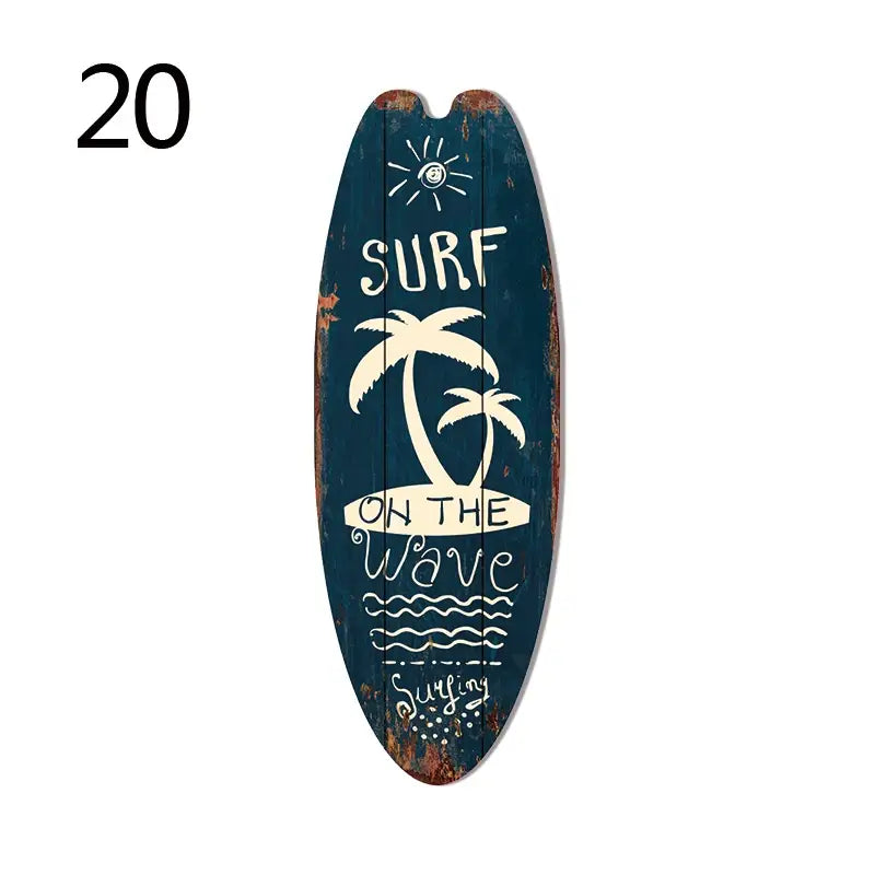 Decorbites™ Vintage Surfbrett-Türschild für Strandhaus