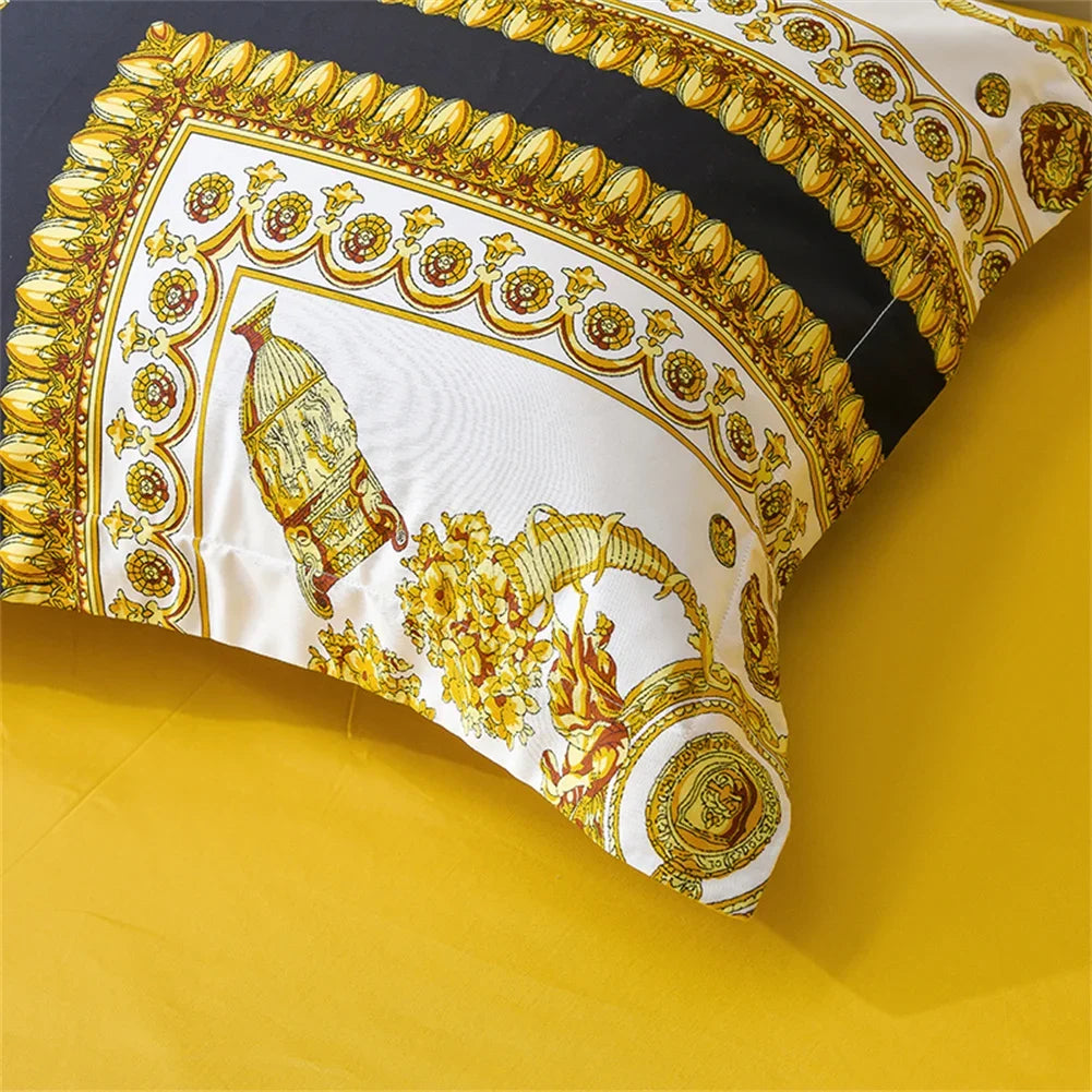 DecorBites™ 1200TC Golden Egyptian Cotton King Queen Bedding Set, Custom Size Option