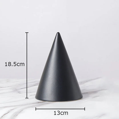 DecorBites™ Cube Round Statue Decor Ceramic Ornament Sculpture Artwork for Desk & Room