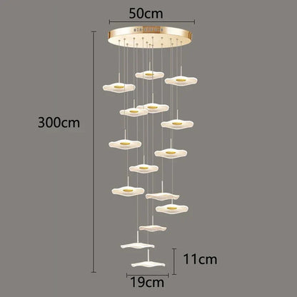 Lámpara colgante de cristal DecorBites™ para escalera, sala de estar o interior