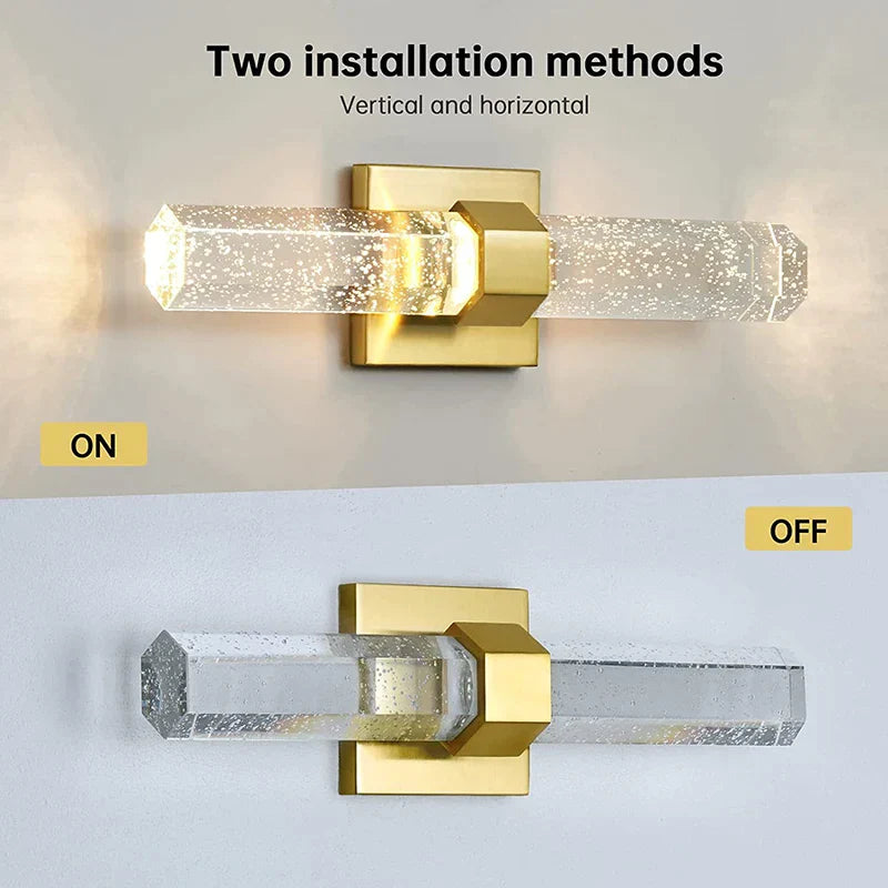 DecorBites™ Gold Wall Sconce Light for Bedroom Living Room Hallway 10W