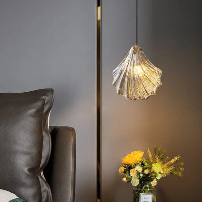 DecorBites™ LED Shell Pendant Light: Modern Nordic Luxury for Bedroom, Living, Dining Room