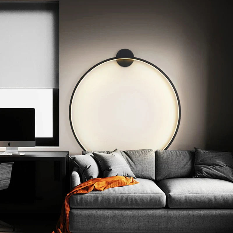 Decorbites™ Anillo Dorado Negro LED Luz de Pared para Salón Dormitorio Lámpara de Pared