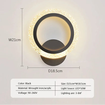 DecorBites™ LED Metal Acrylic Wall Light for Modern Minimalist Decor