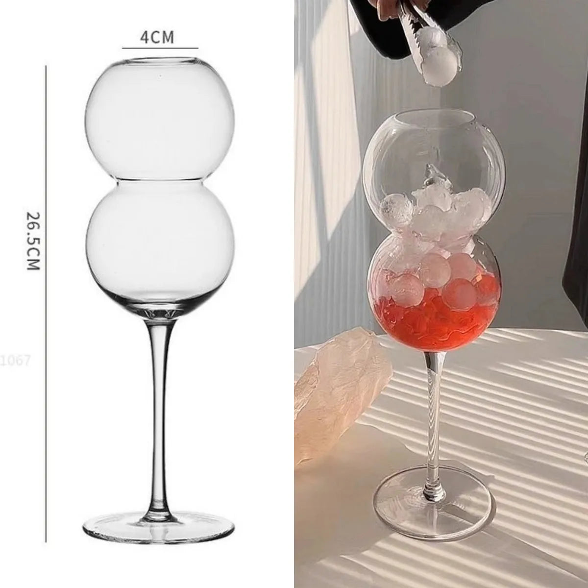 Juego de vasos de vino con forma de globo Decorbites™ para fiestas y eventos en el bar de casa