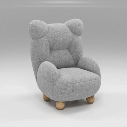 DecorBites™ Kids' Lamb Velvet Bear Sofa Chair: Cute & Cozy Single Seat for Bedroom & Living Room