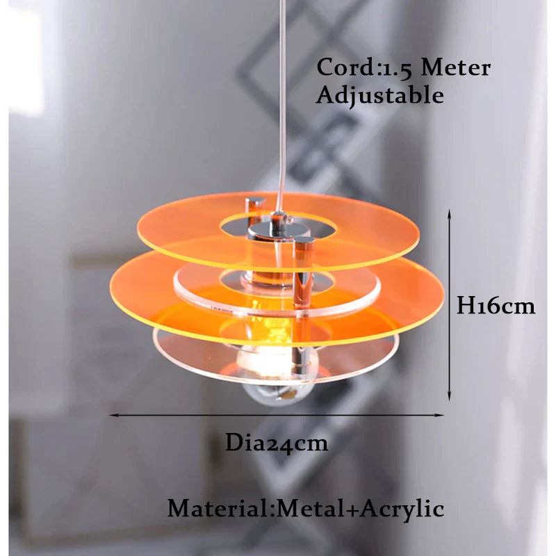 Lámpara de araña colgante acrílica DecorBites™ Bauhaus PH UFO con luces LED