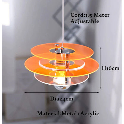 Lámpara de araña colgante acrílica DecorBites™ Bauhaus PH UFO con luces LED
