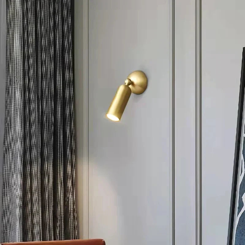 DecorBites™ Brass Rotatable LED Wall Sconces, 3-Color Dimming, Modern Copper Design