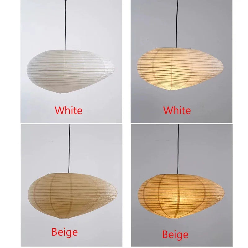 DecorBites™ Japanese Rice Paper LED Pendant Lamp for Living Room Dining Cafe