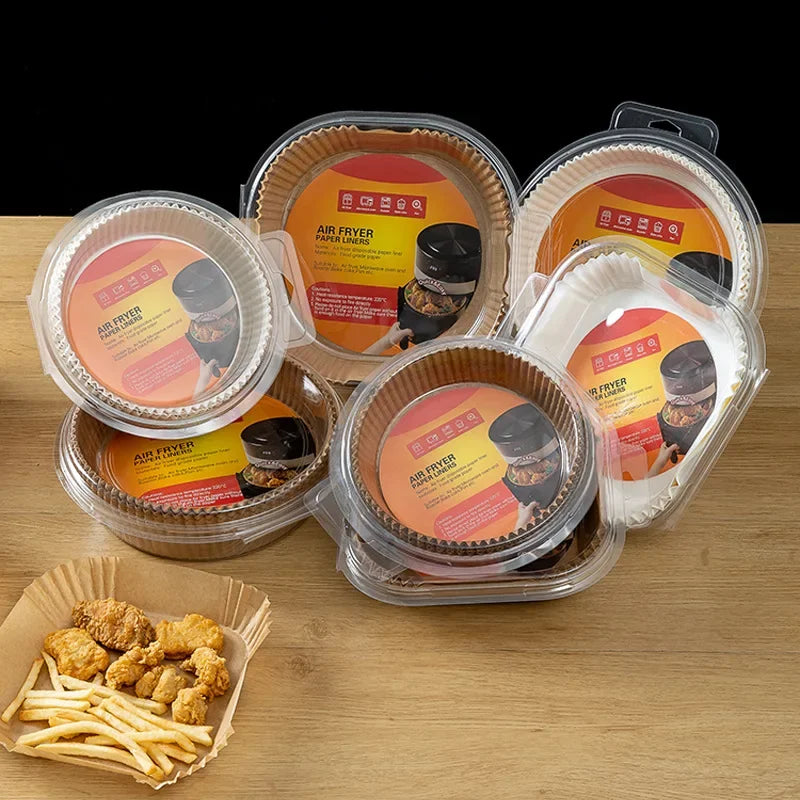 DecorBites™ Air Fryer Parchment Paper Liners Set for Steaming and Baking