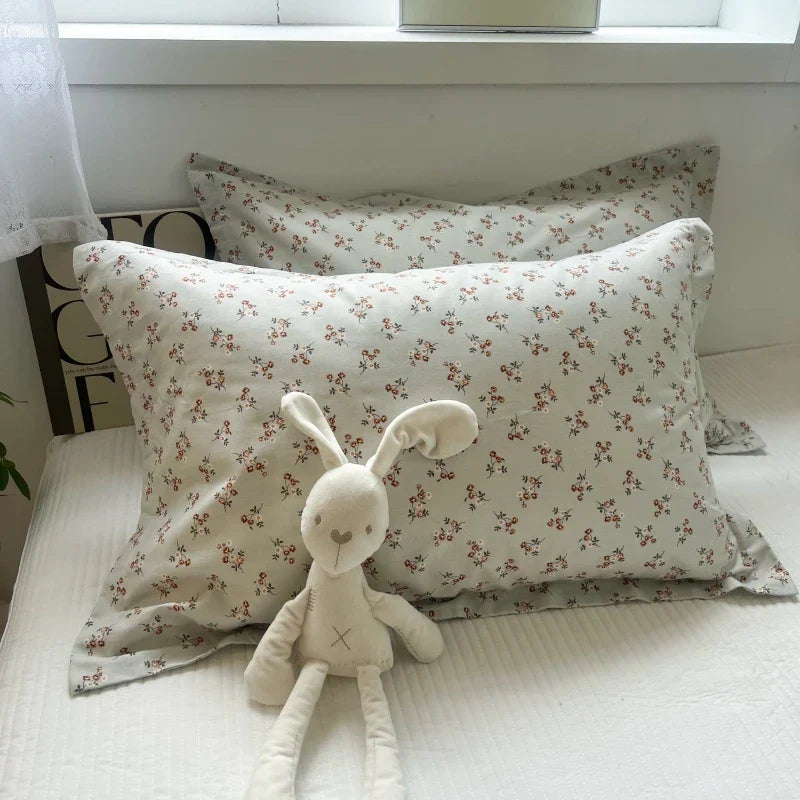 Funda de Almohada de Algodón Floral Coreano Decorbites™ 40x60cm, 48x74cm, 50x80cm, Cubierta para Cojín de Hogar