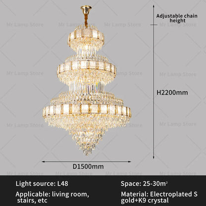 DecorBites™ Elegant Crystal Chandelier for Luxe Living Spaces