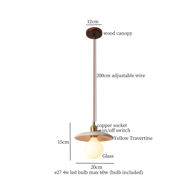 Lámpara colgante LED de bola de cristal DecorBites™ amarilla para decoración del hogar, comedor y sala de estar.