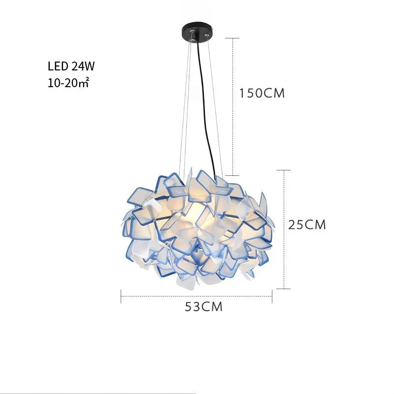DecorBites™ Clizia LED Chandelier - New Design Acrylic Suspended Bedroom Cafe Lights