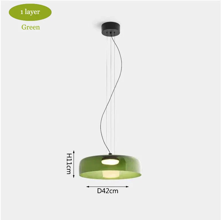 Decorbites™ Levels Bunte Glasanhängerleuchte: Moderne LED-Kronleuchter für Esszimmer, Bar und Wohnzimmer