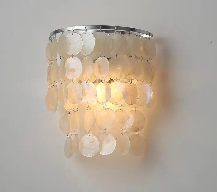 Lámparas de araña DecorBites™ con forma de concha dorada para sala de estar, restaurante y dormitorio