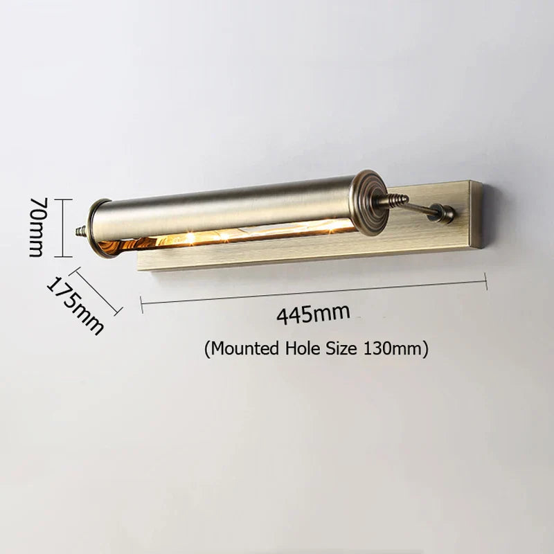 DecorBites™ Bronze Bathroom Wall Lamp with Replaceable E14 Bulb for Mirror Headlight