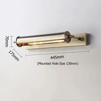 DecorBites™ Bronze Bathroom Wall Lamp with Replaceable E14 Bulb for Mirror Headlight