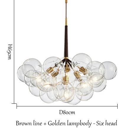 DecorBites™ Bubble Chandelier: High Quality LED Lighting for Bedroom and Lounge
