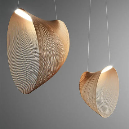 Nordic Designer Birch Wood Light Pendant Lamp for  Kitchen Restaurant Shop  Chandelier Home Decor Art Lighting