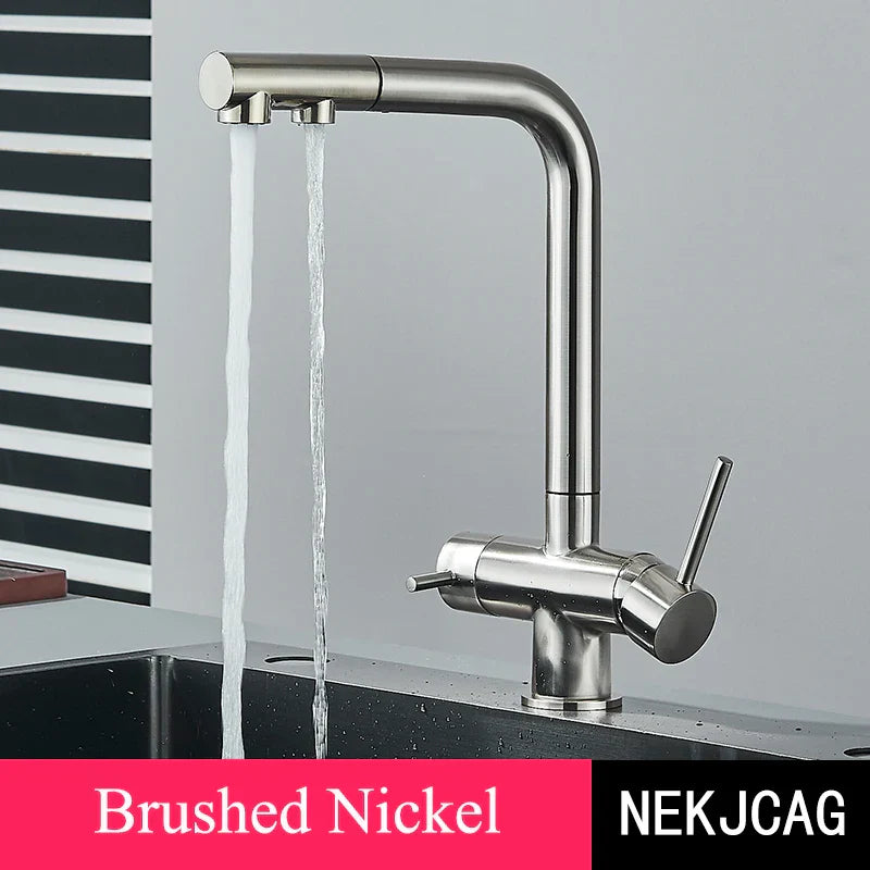 DecorBites™ Kitchen Faucet with Water Filter Tap and Dual Sprayer