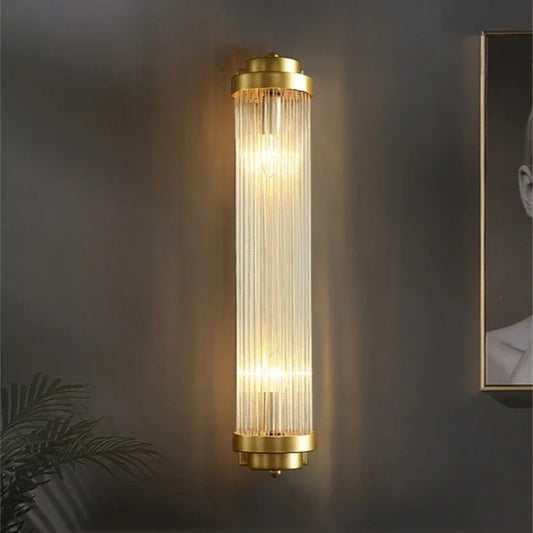 DecorBites™ Crystal LED Wall Sconce: Luxury Nordic Glass Luminaire for Staircase & Bedroom
