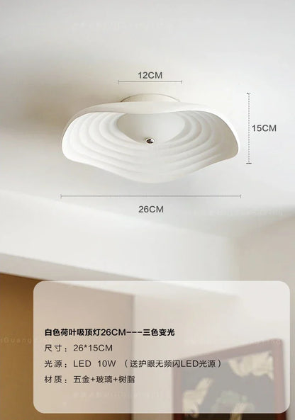 DecorBites™ Lotus Leaf Ceiling Light: LED Modern Retro Resin Fixture for Home Decor & Living Space