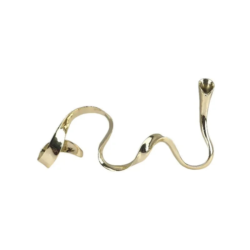 Centro de mesa DecorBites™ Portavelas geométrico dorado