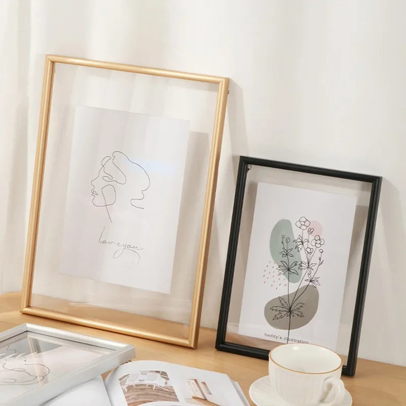 DecorBites™ Clear Frame Modern Hangable Picture Frame Acrylic Home Decor